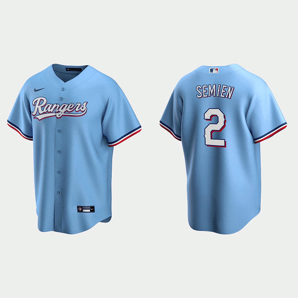 Marcus Semien Texas Rangers blue jersey