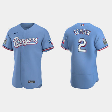 Marcus Semien Texas Rangers blue jersey