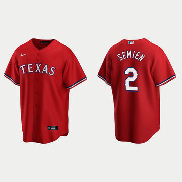 Marcus Semien Texas Rangers red jersey