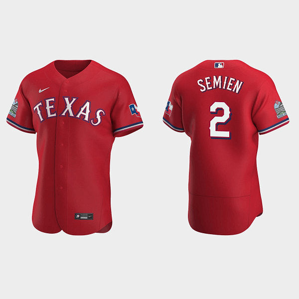 Marcus Semien Texas Rangers red jersey