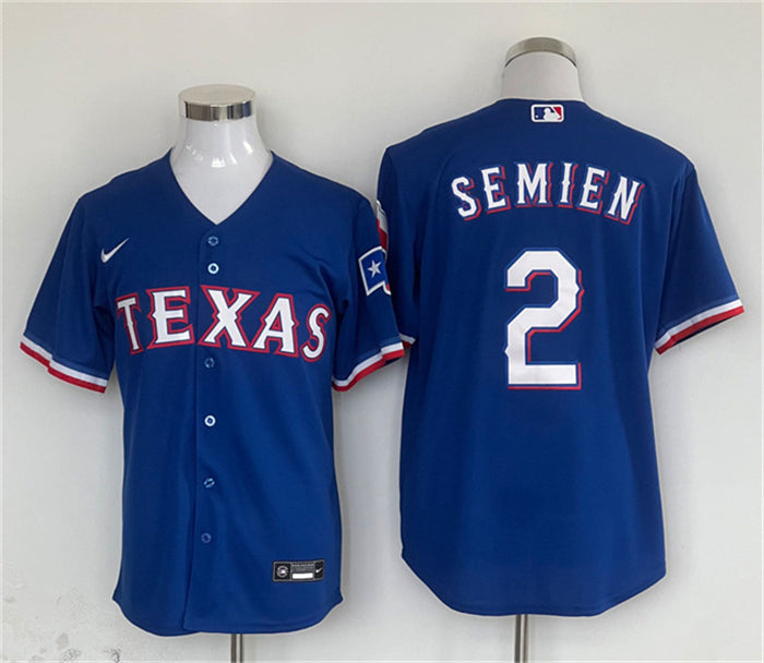 Marcus Semien Texas Rangers royal jersey
