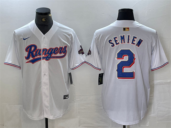 Marcus Semien Texas Rangers white jersey