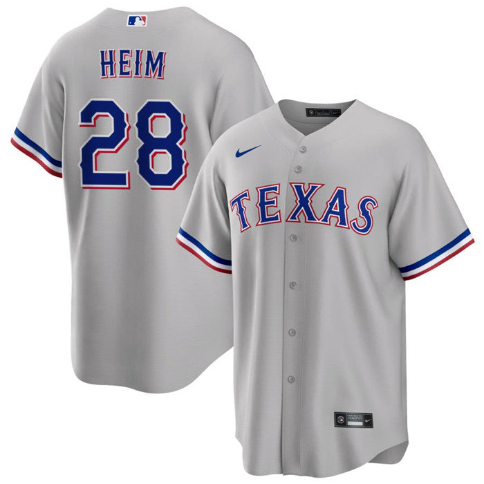 Jonah Heim Texas Rangers gray jersey
