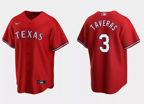 Leody Taveras Texas Rangers red jersey