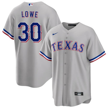 Nathaniel Lowe Texas Rangers gray jersey