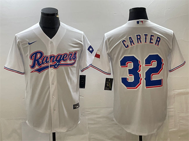 Evan Carter Texas Rangers white jersey