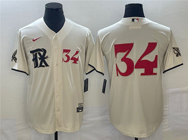 Nolan Ryan Texas Rangers cream City Connect jersey