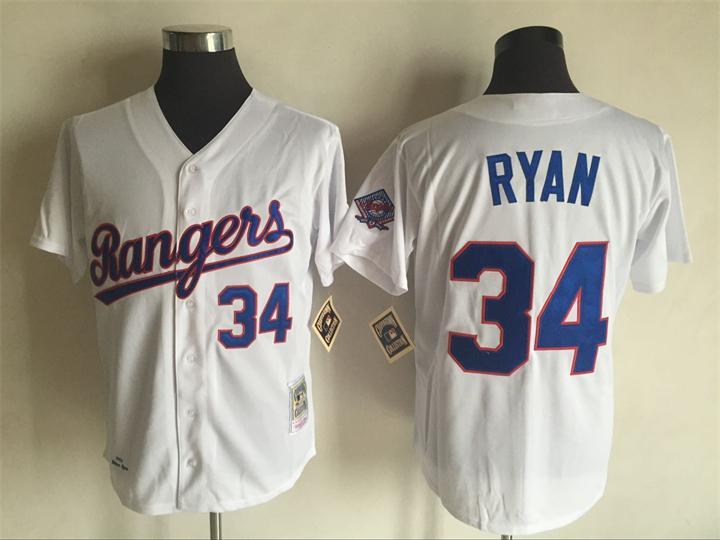 Nolan Ryan Texas Rangers white Throwback jersey