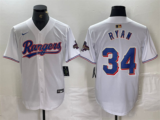 Nolan Ryan Texas Rangers white jersey