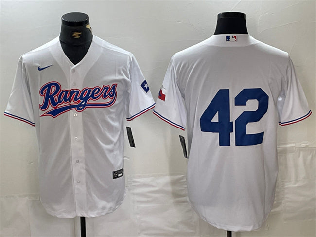 Jackie Robinson Texas Rangers white jersey