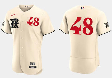 Jacob DeGrom Texas Rangers cream City Connect jersey