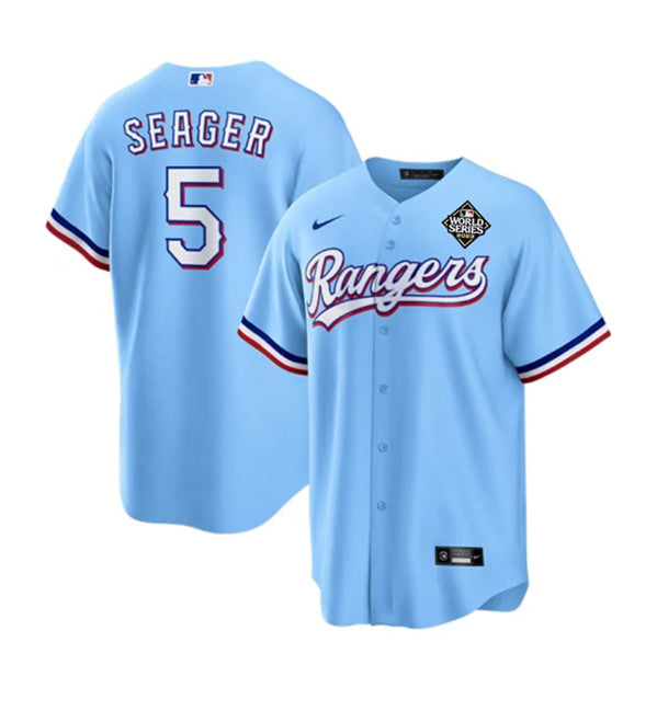 Corey Seager Texas Rangers blue jersey