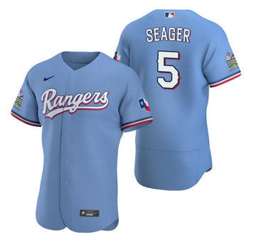 Corey Seager Texas Rangers blue jersey