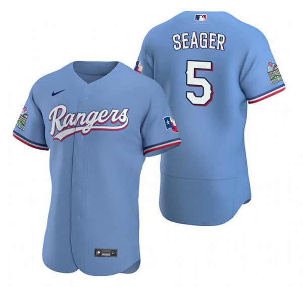 Corey Seager Texas Rangers blue jersey