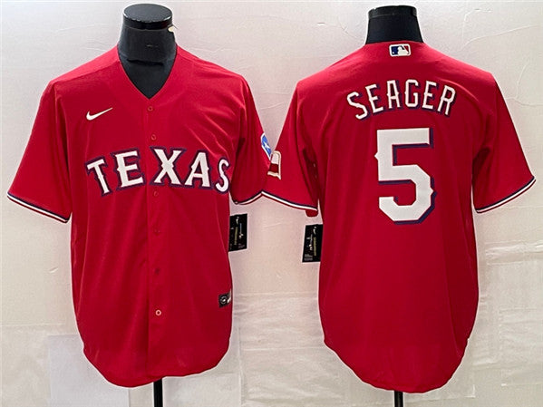 Corey Seager Texas Rangers red jersey