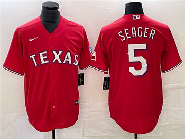 Corey Seager Texas Rangers red jersey