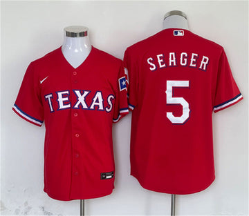 Corey Seager Texas Rangers red jersey