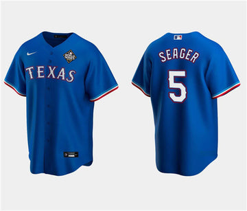 Corey Seager Texas Rangers royal jersey