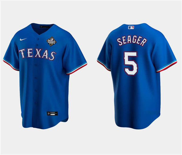 Corey Seager Texas Rangers royal jersey