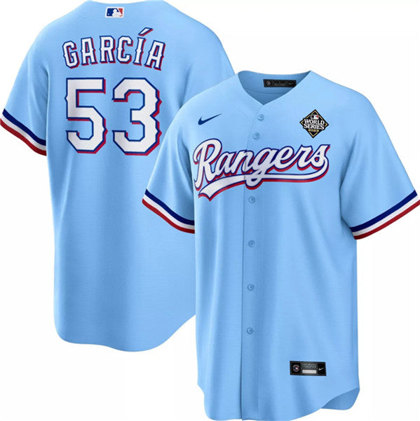 Adolis Garcia Texas Rangers blue jersey