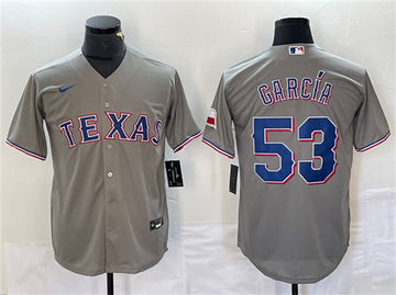 Adolis Garcia Texas Rangers gray jersey