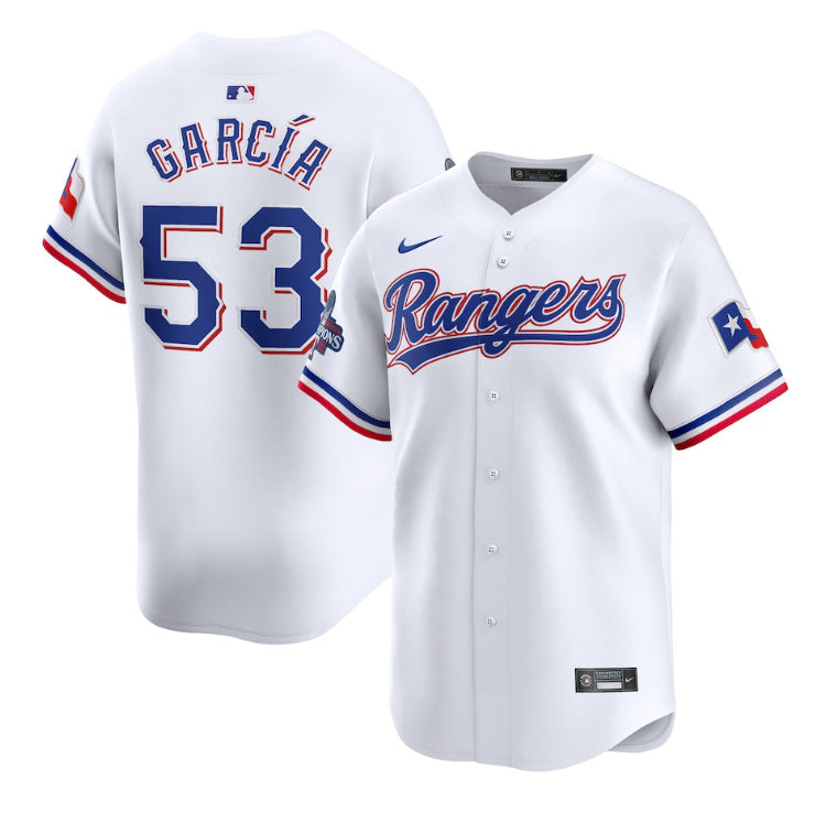 Adolis Garcia Texas Rangers white jersey