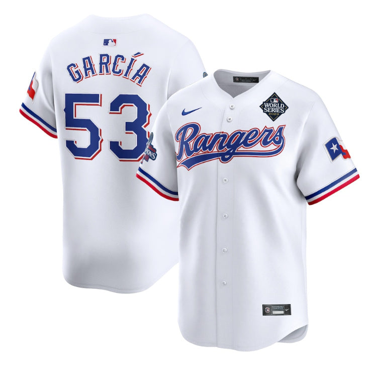 Adolis Garcia Texas Rangers white jersey
