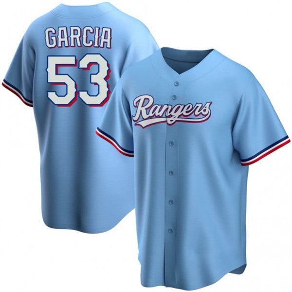 Adolis Garcia Texas Rangers blue jersey
