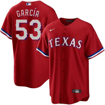 Adolis Garcia Texas Rangers red jersey