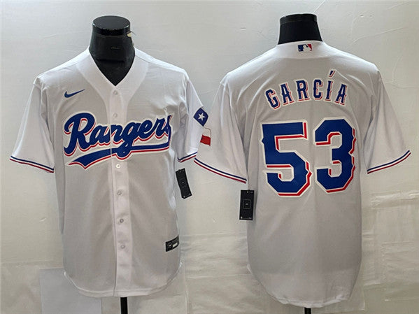 Adolis Garcia Texas Rangers white jersey