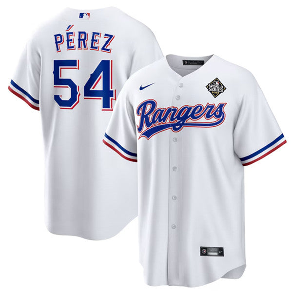 Martin Perez Texas Rangers white jersey
