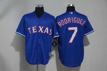 Ivan Rodriguez Texas Rangers blue jersey
