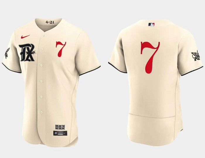 Ivan Rodriguez Texas Rangers cream City Connect jersey