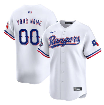 Custom Texas Rangers white jersey