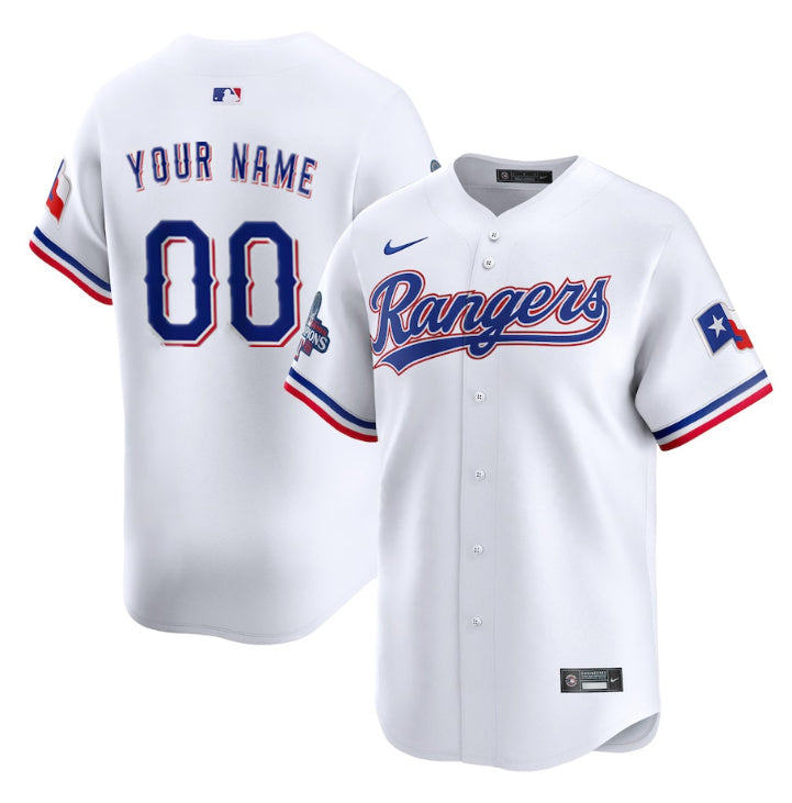 Custom Texas Rangers white jersey