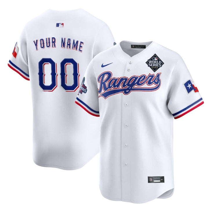 Custom Texas Rangers white jersey