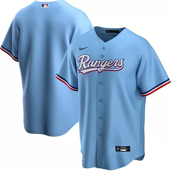Custom Texas Rangers blue jersey