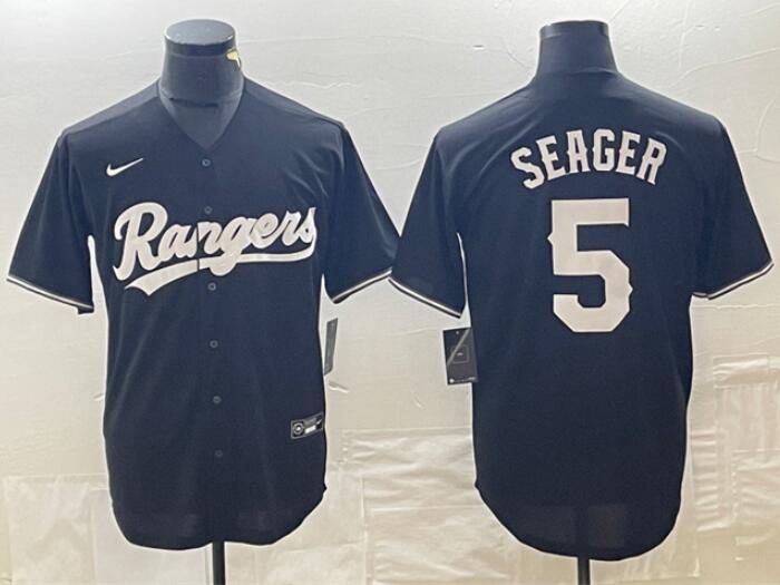 Custom Texas Rangers black jersey