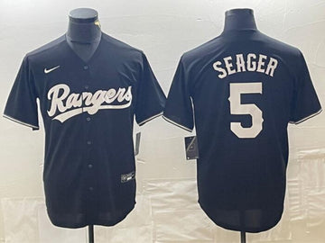 Custom Texas Rangers black jersey