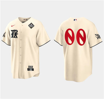 Custom Texas Rangers cream City Connect jersey