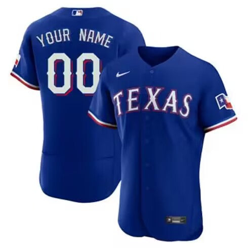 Custom Texas Rangers royal jersey