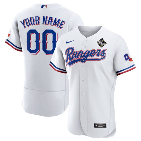 Custom Texas Rangers white City Connect jersey