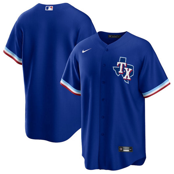 Texas Rangers royal jersey
