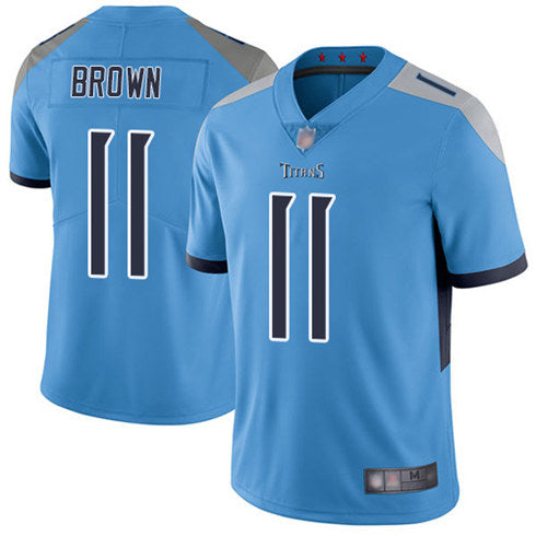 AJ Brown Tennessee Titans blue jersey