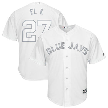 Vladimir Guerrero Jr El K Majestic Toronto Blue Jays white Replica jersey