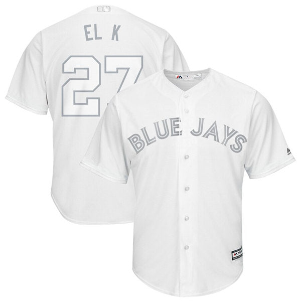Vladimir Guerrero Jr El K Majestic Toronto Blue Jays white Replica jersey