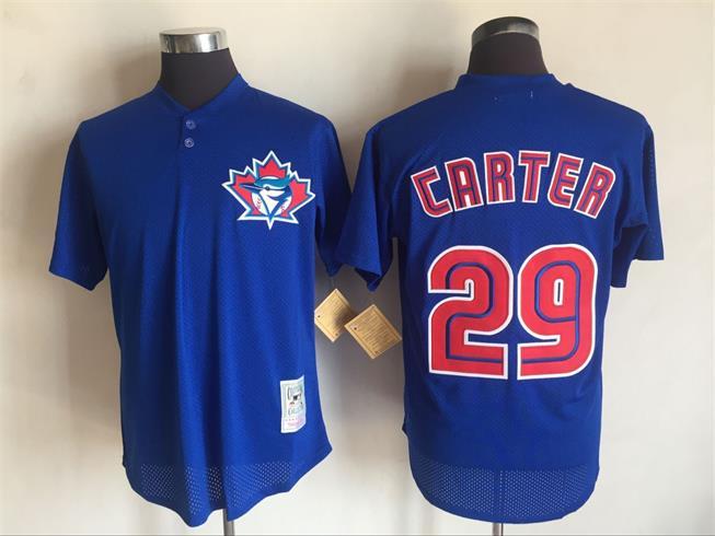 Joe Carter Toronto Blue Jays blue Throwback jersey