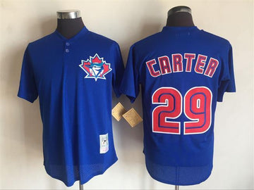 Joe Carter Toronto Blue Jays blue Throwback jersey