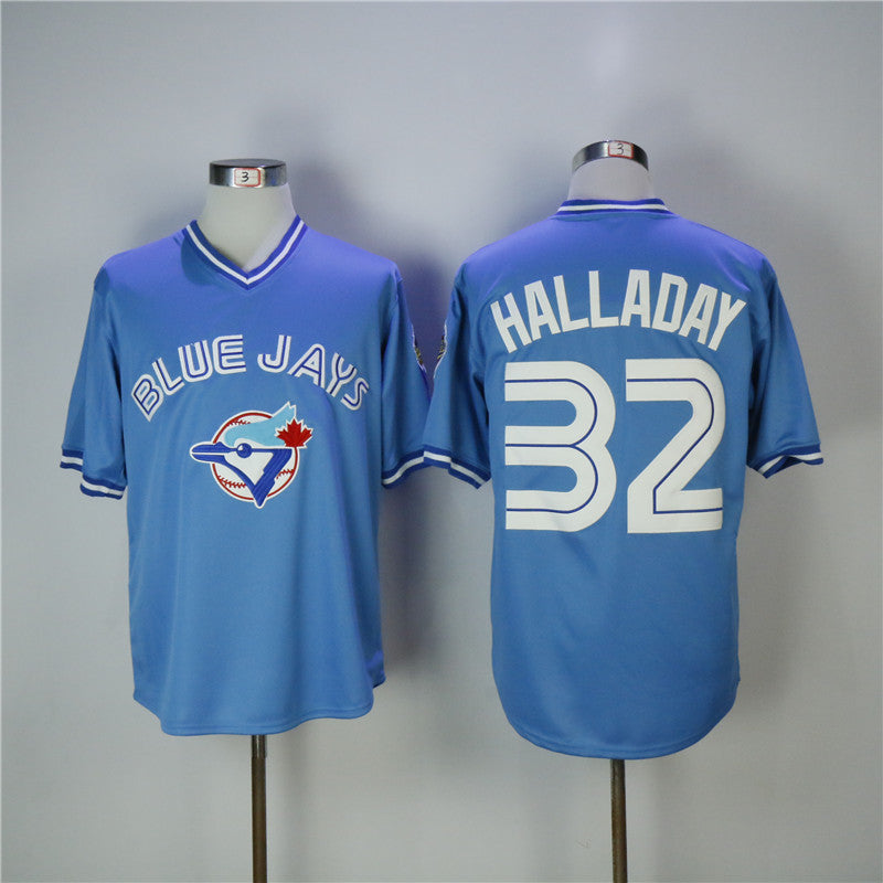 Roy Halladay Toronto Blue Jays blue Throwback jersey