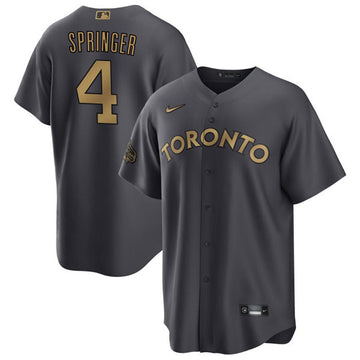 George Springer Toronto Blue Jays charcoal All-Star jersey